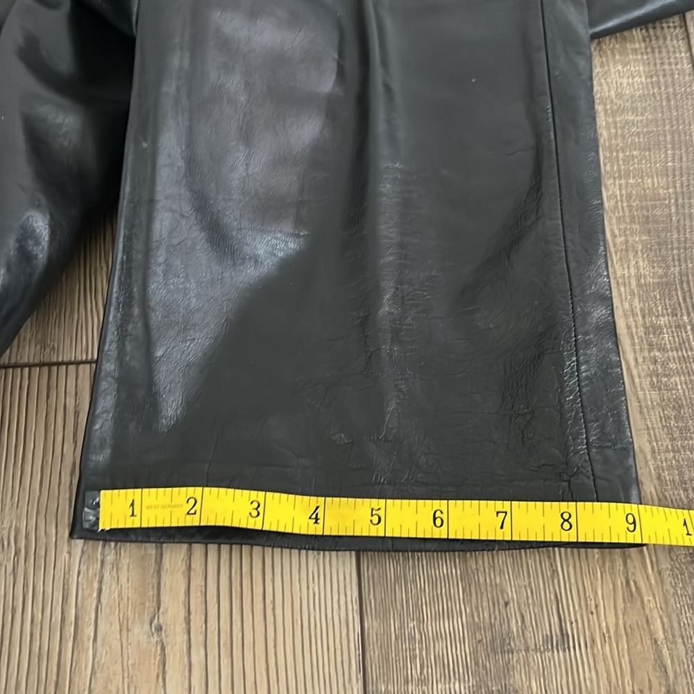 GAP Black Genuine Leather Bootcut Pants. - Picture 9 of 14